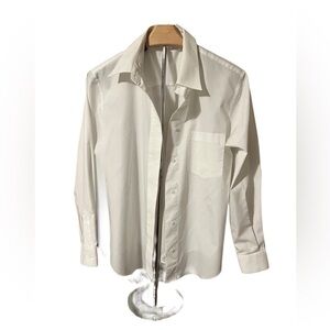 Women's White button down shirt from Foxcroft, Like new, size 8P